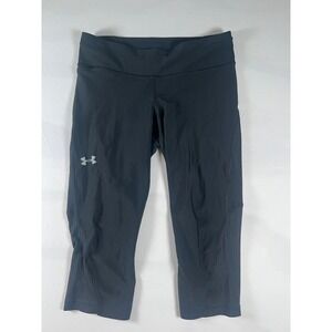 Under Armour‎ Heatgear Compression Capris Black LG Athletic Workout Running